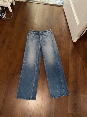 rag & bone Miramar Light Blue Wide-Leg Flare Jeans